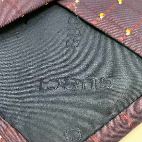 Gucci 100% Silk Necktie - Iridescent maroon/purple & Gold - Picture 4 of 7